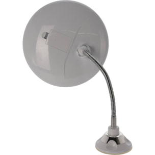 Well home espejo con soporte con luces led en el borde color plata ø20,2x40cm