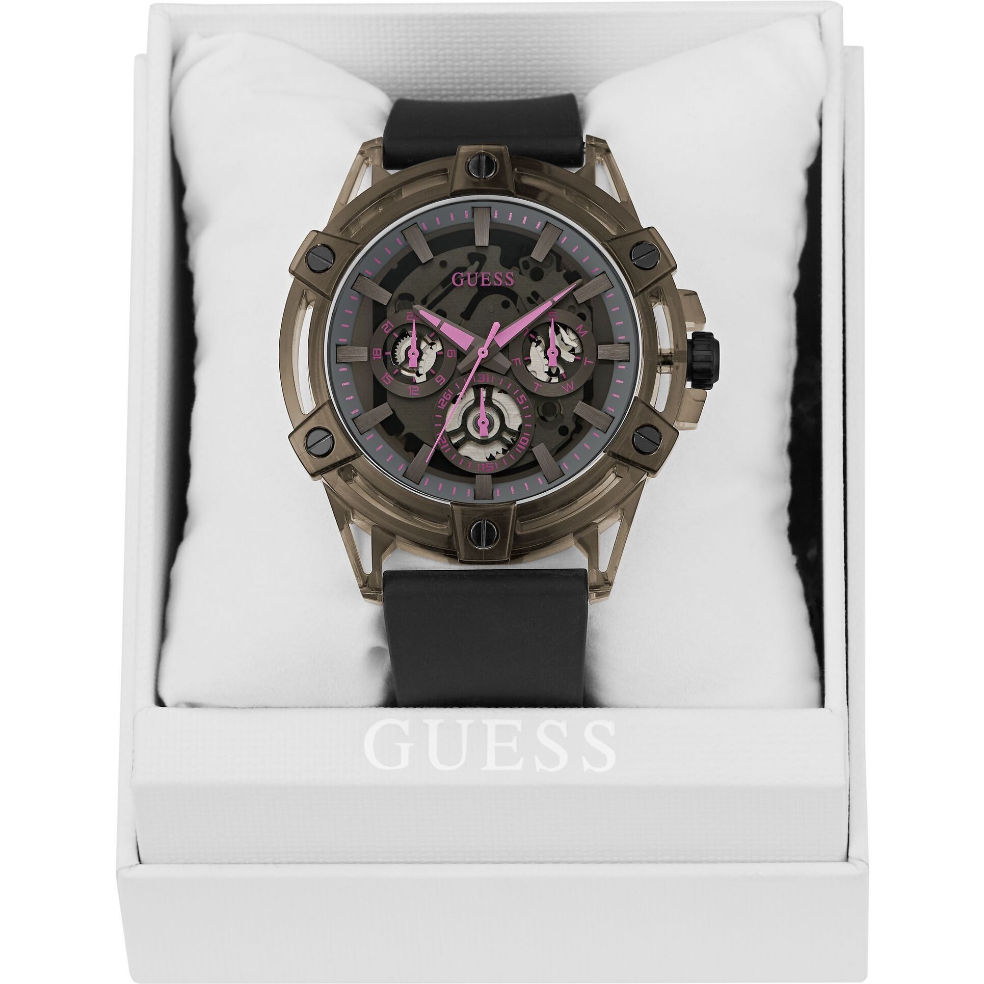 Guess Reloj Analógico De Cuarzo Sporting Pink