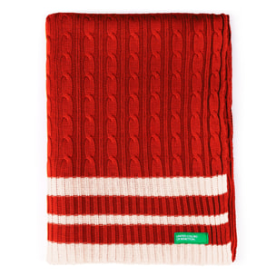 Manta punto  benetton  rojo rainbow