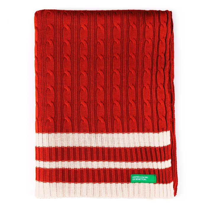 Manta punto  benetton  rojo rainbow