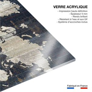 Tableau Carte du monde voies navigables Tableau plexiglas