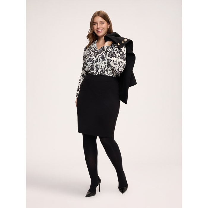 Fiorella Rubino - Gonna tubino midi in Punto Milano - Nero