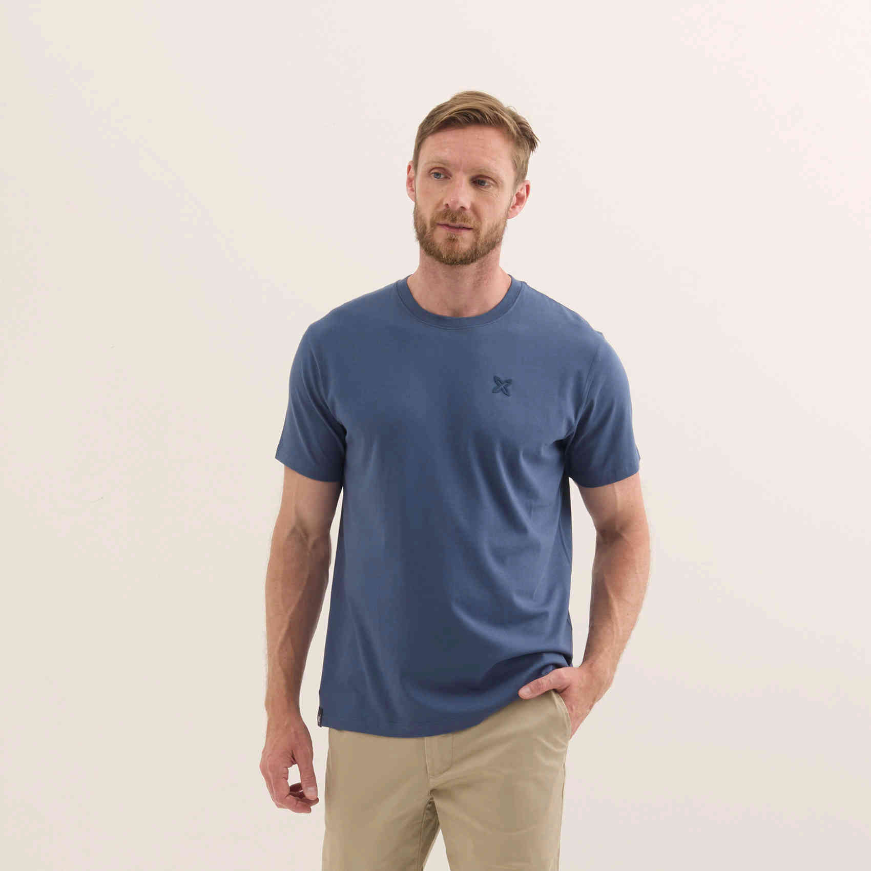 Camiseta Básica Algodón Orgánico Azul Marino ESSENTIALS T-SHIRT NAVY