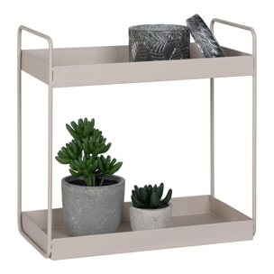 Rabo Scaffaletto doppio da appoggio in acciaio sabbia 30x15x31 cm