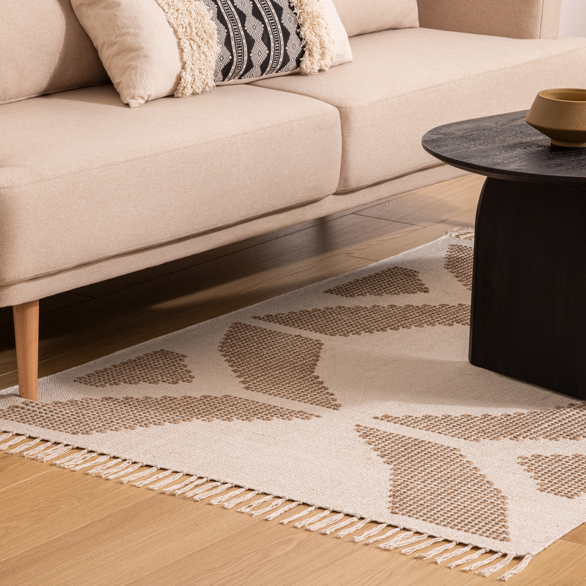Tapis broderie Inuit dreams blanc 120x170cm