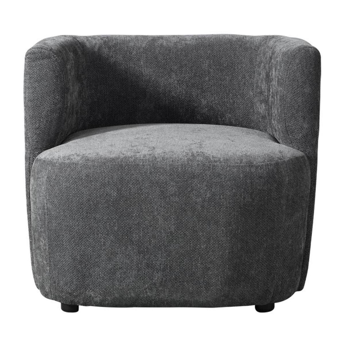 Poltrona elegante in tessuto grigio scuro 75x70x68 cm - Seattle
