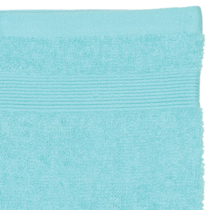 Lot de 2 gants de toilette - coton 450 gr/m² - bleu aqua 15x21 cm