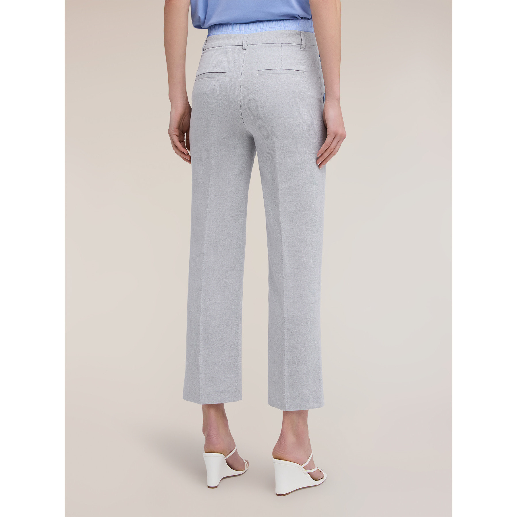 Motivi - Pantaloni chino a vita alta - Grigio