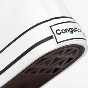 Zapatillas altas básicas unisex de lona blancas