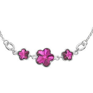 Pulsera Tris Flowers adornado con cristales de Swarovski