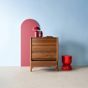 Commode décor bois 4 tiroirs  HARMONY