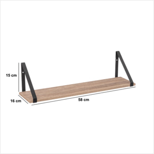 Set "Aliaj" équerre + étagère 58cm