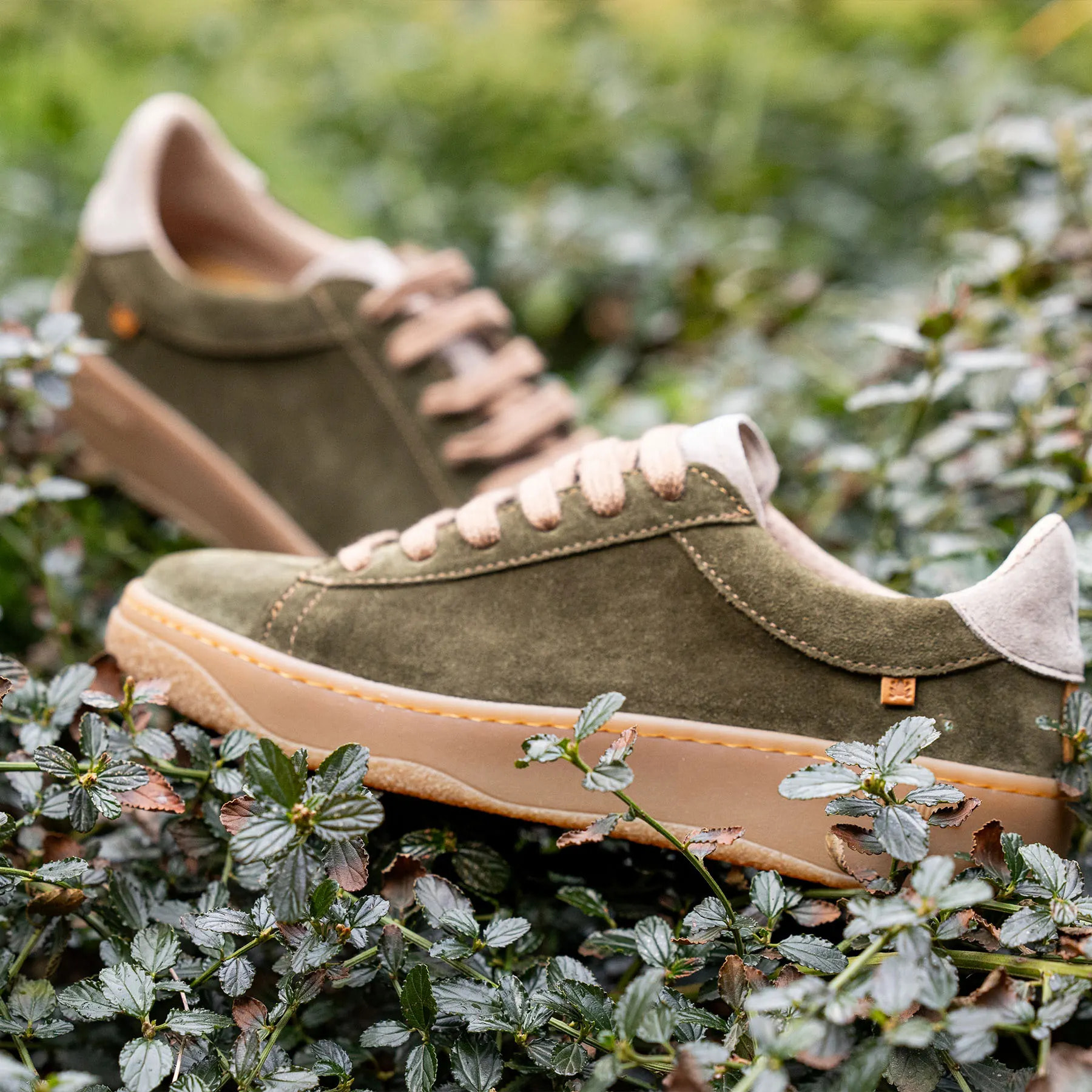 Zapatos N5848 SILK SUEDE FOREST/ GEO color Forest