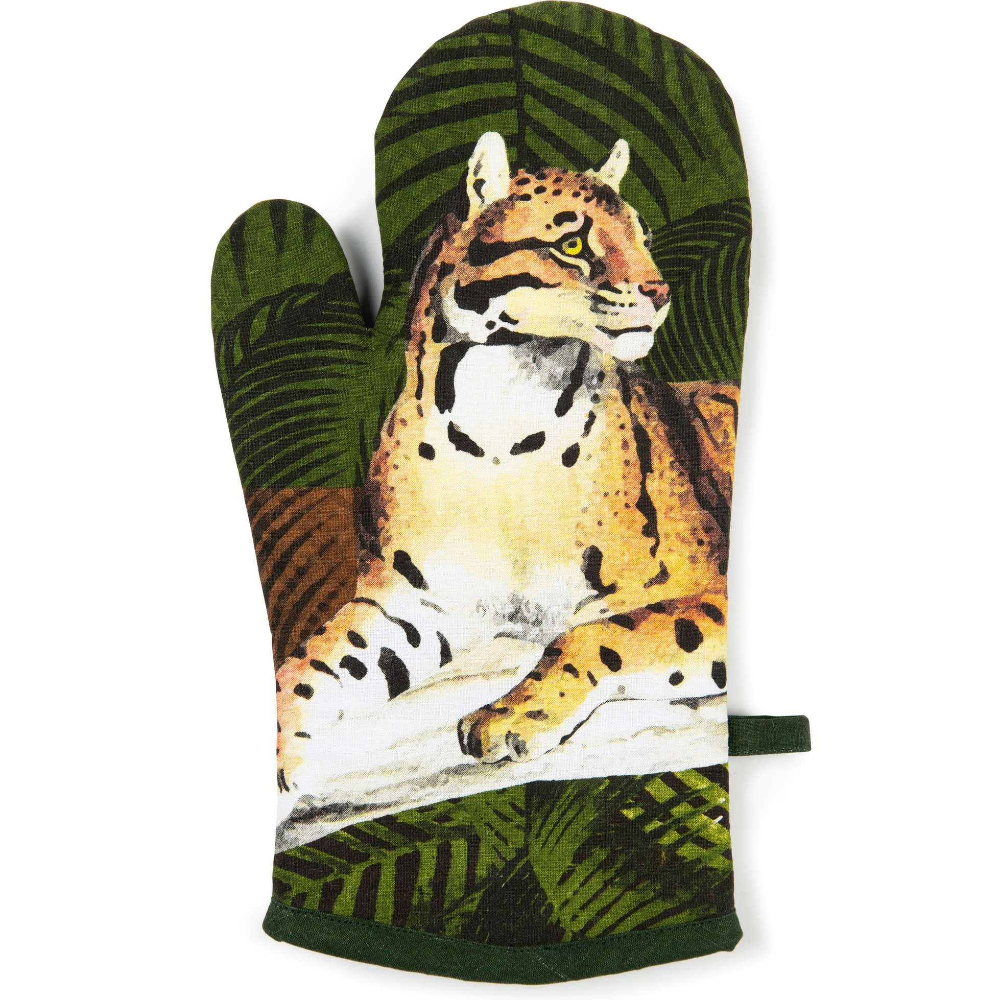 Set Torchon, Manique et Gant de Cuisine Excelsa – Leopard, Coton Multicolore