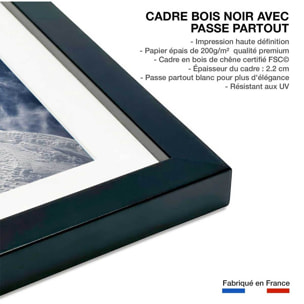 Affiche sport Jumping ski Affiche sous cadre noir