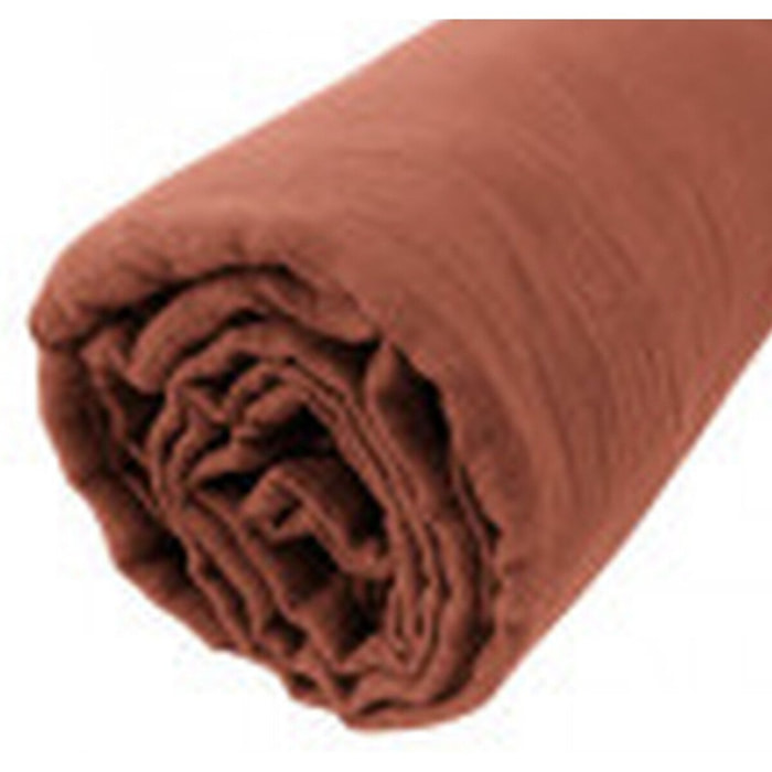 Drap Housse - Bonnet:30cm - 100% gaze De Coton Terracotta