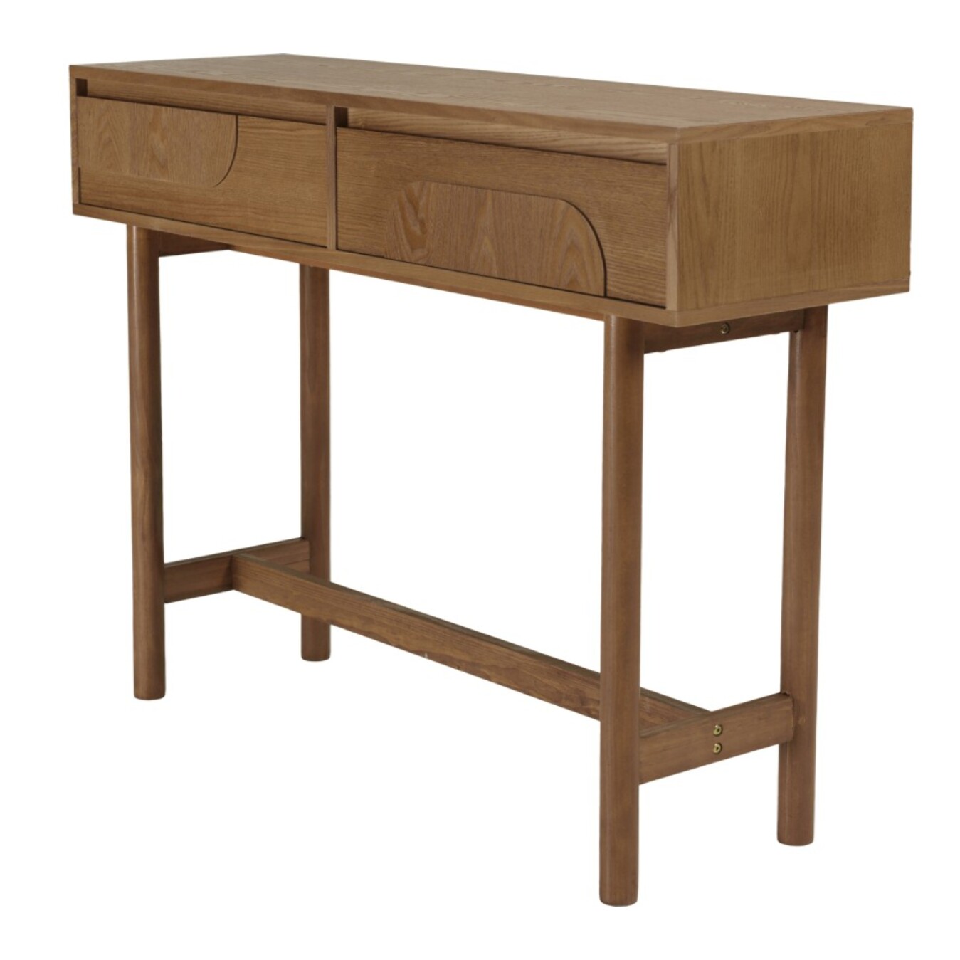 MARIO - Console couleur naturelle 2 tiroirs décor motif arrondi
