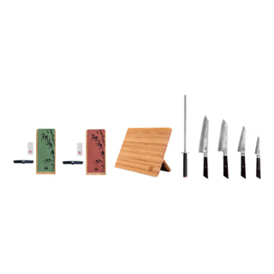 Set completo di coltelli (8 pezzi) - Collezione Bunka Damasco