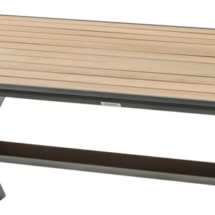 Table de jardin "Axiome" eucalyptus & graphite 8 places