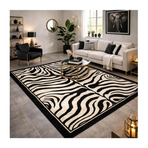 Tapis salon et chambre tissé motif animaux NOTE