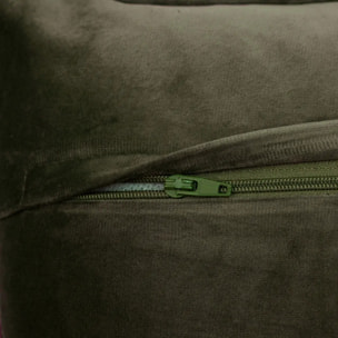 Coussin bouclette Soana vert kaki 30x50cm