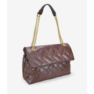 Bolso de hombro marrón grande