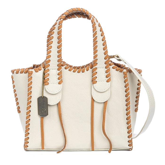 Avio bolso de mano mujer. Piel auténtica Dollaro