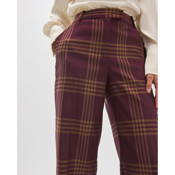 Pantaloni a quadri a gamba dritta