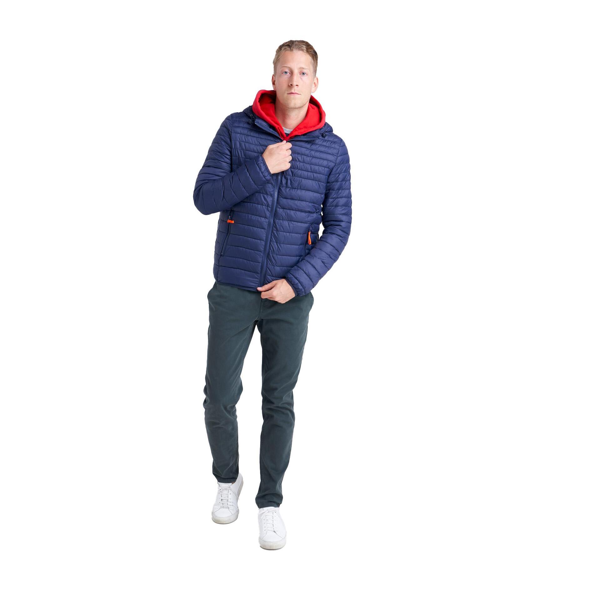 Chaqueta de hombre Leone con capucha y cremallera Basic