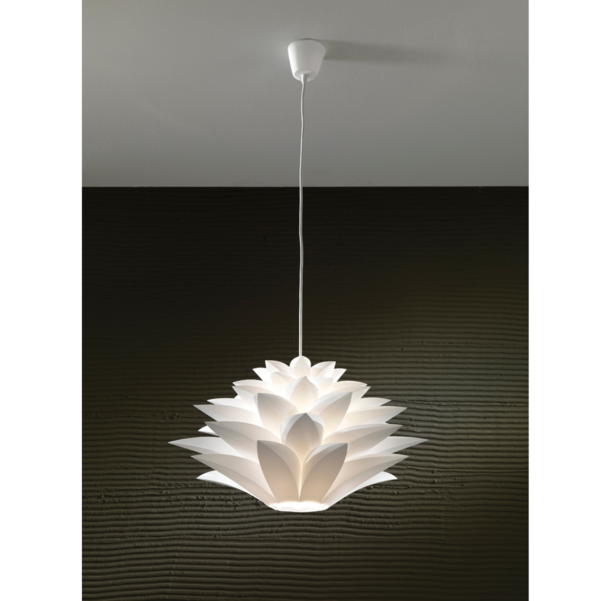 Suspension Tomasucci PETALO, en polypropylène, blanc, 50 × 50 × 29 cm
