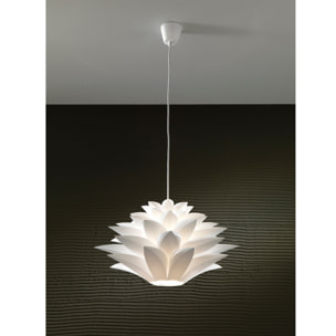 Suspension Tomasucci PETALO, en polypropylène, blanc, 50 × 50 × 29 cm