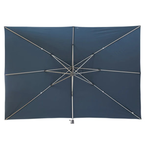Parasol déporté rectangulaire "Équador" Pétrole 4 x 3m en aluminium et polyester