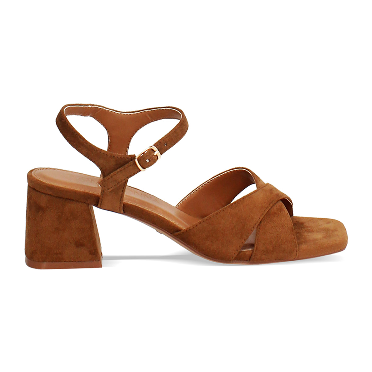 Sandali cognac tacco 5,5 cm