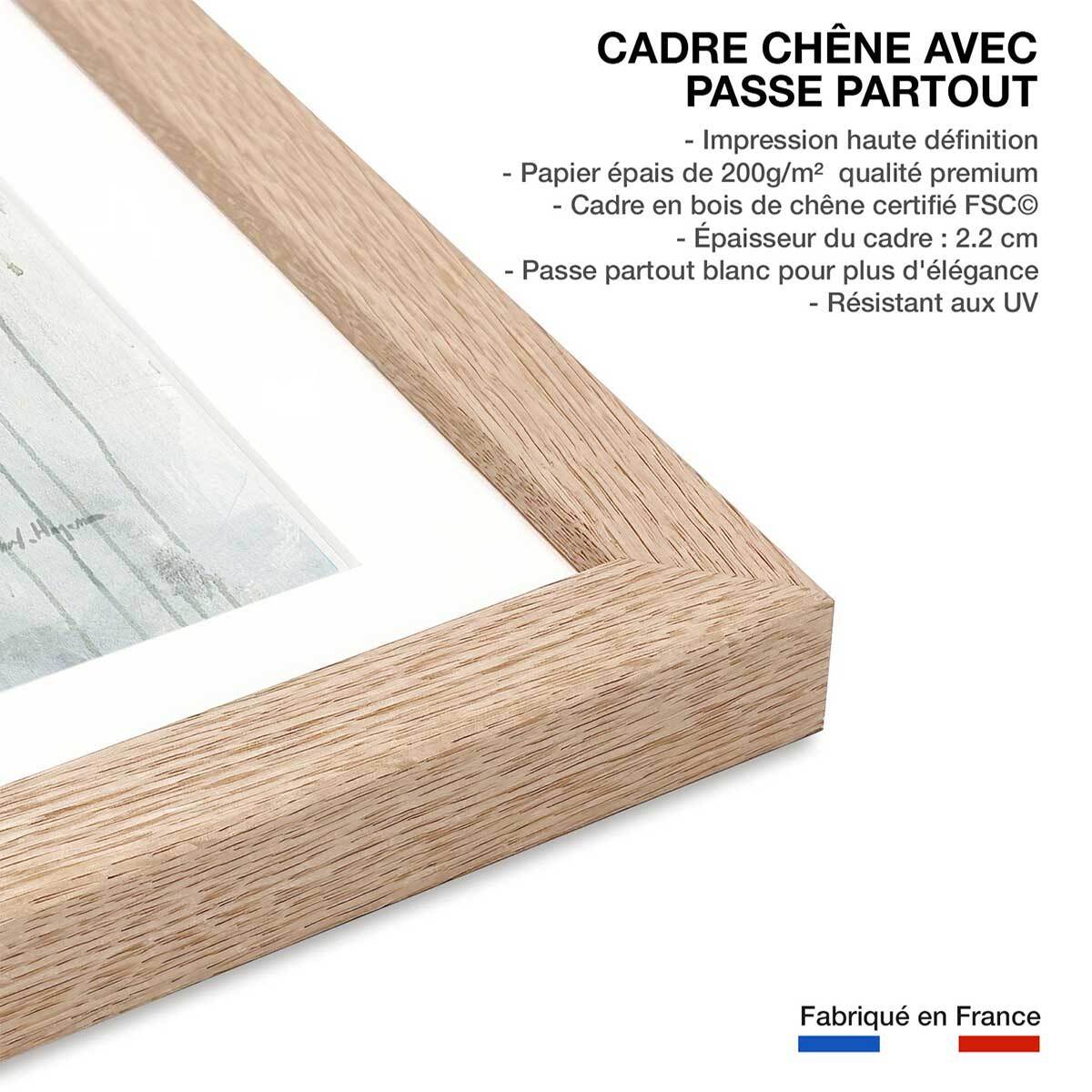 Affiche Oldenbourg portrait Affiche + cadre en bois - Chêne
