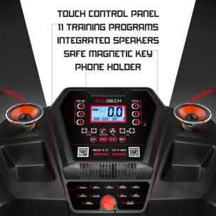 DYNAMIC - Tapis Roulant Elettrico Pieghevole 2200W inclinazione automatica, sospensioni ammortizzate autolubrificazione app system