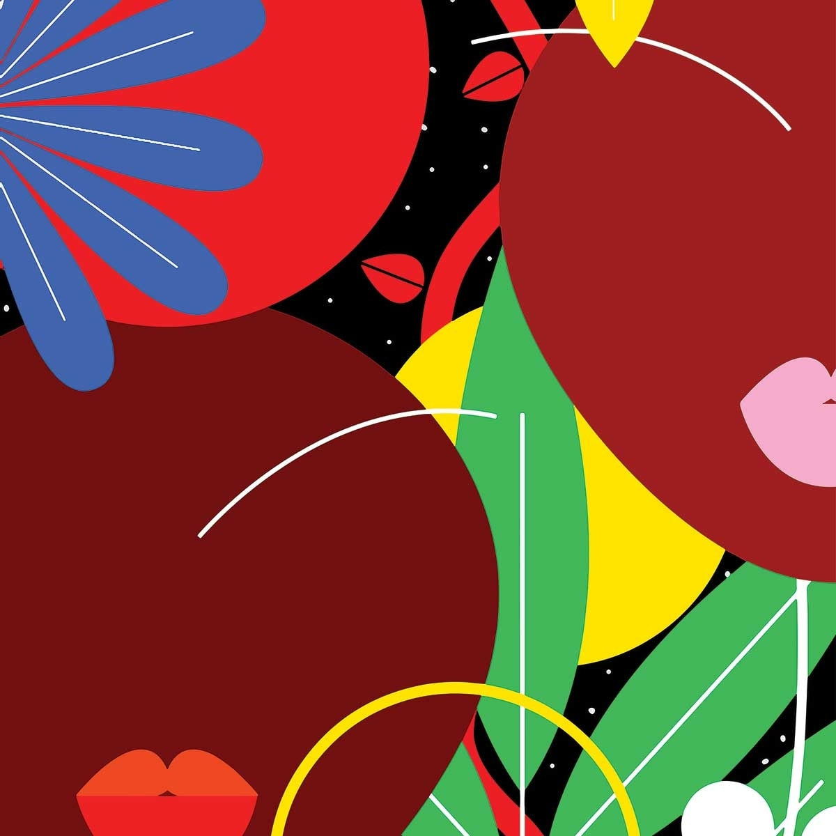 Tableau collage french kiss Tableau alu Dibond