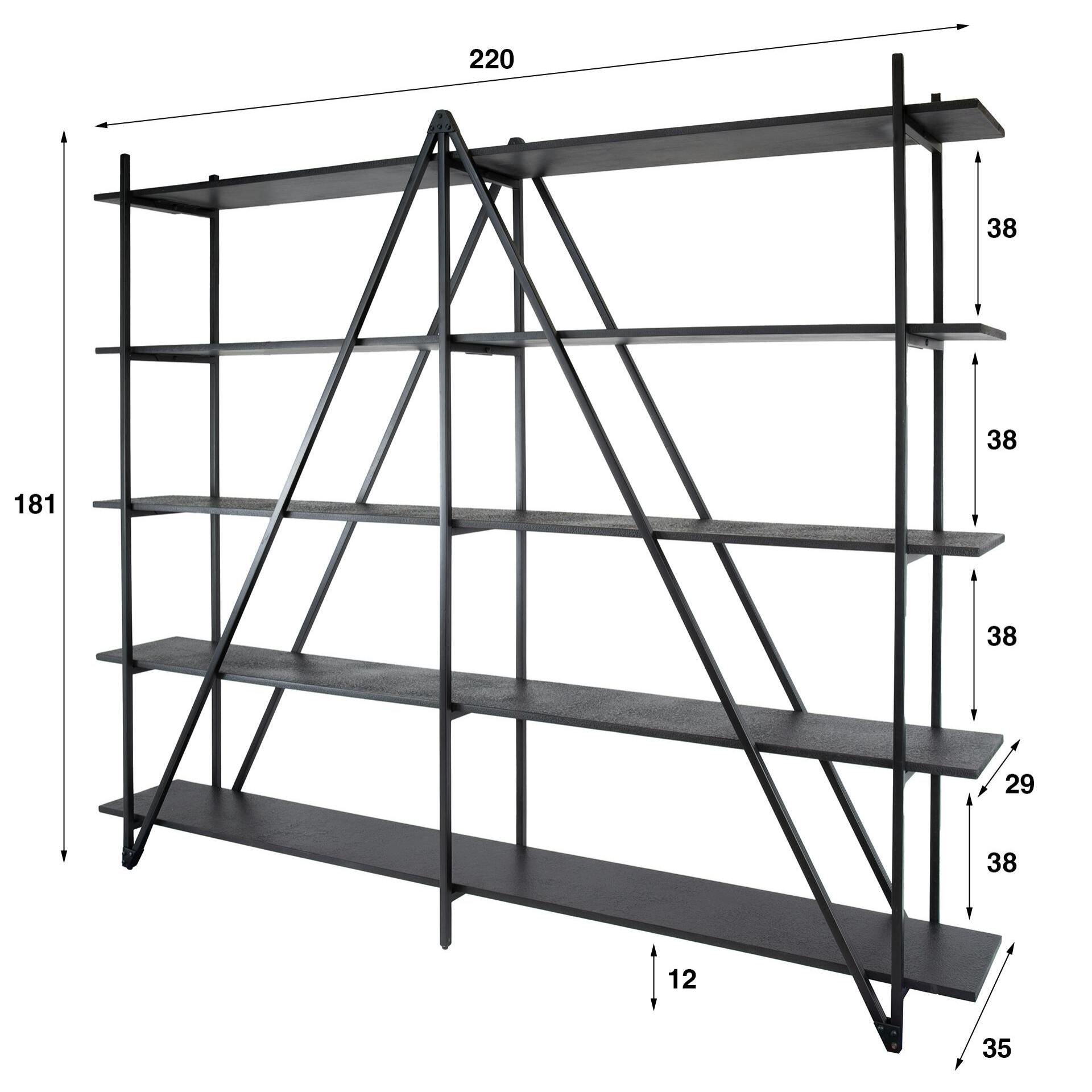 Grande étagère de salon moderne 220 cm RALF