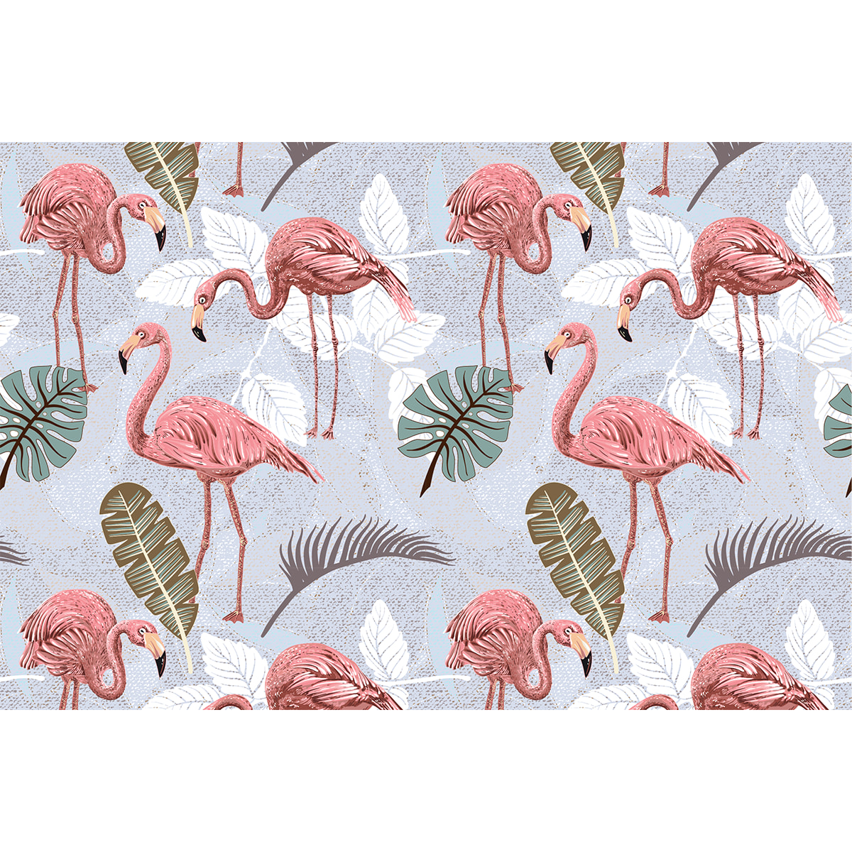 Sticker meuble tropical flamants roses 60 x 90 cm