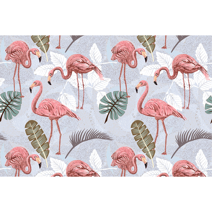 Sticker meuble tropical flamants roses 60 x 90 cm