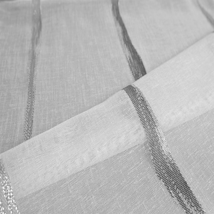 Tissu en étamine à jacquard coloré - Gris clair