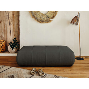 Onyx - pouf modulable - en tissu - Gris foncé