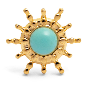 Pendiente Suelto Solea Acero Baño Oro