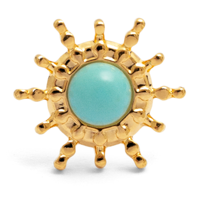 Pendiente Suelto Solea Acero Baño Oro