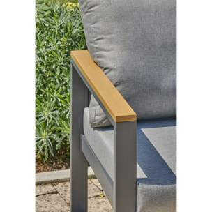 YONAHA - Ensemble repas de jardin 7 places en aluminium