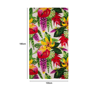 Telo Mare Grande 100x180 Spugna Maui Flower D15