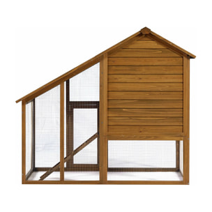 Poulailler "Lily" avec pondoir en bois - Marron