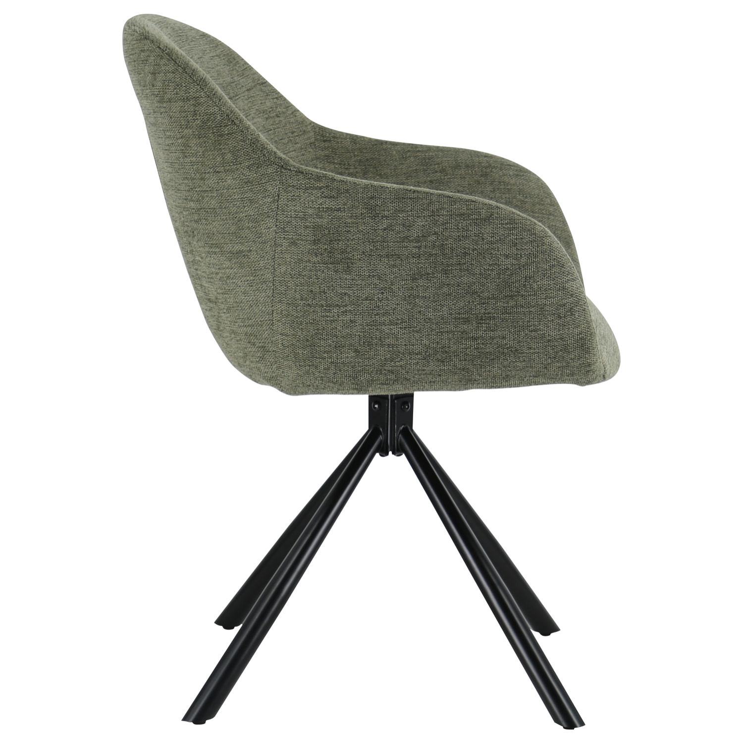 Lot de 2 chaises en tissu vert SAFFI