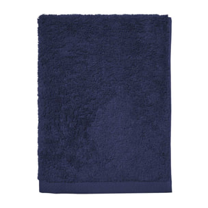 Drap de bain unie en coton, AQUA, Bleu nocturne