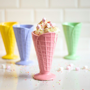 Lot de 4 coupes cône à glaces, GELATERIA