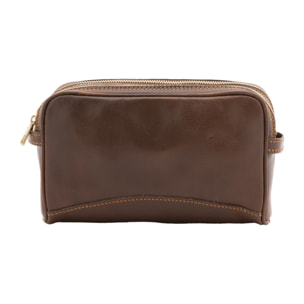 Pochette  unisex In Vera pelle Made in Italy 24x18x7 cm